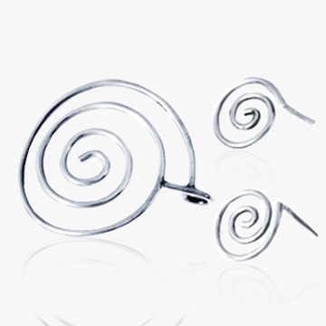 The Center Earrings and pendant .925 Sterling silver