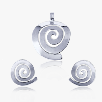 Eddy Earrings and pendant .925 Sterling silver