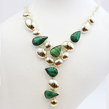 Chrysocolla Sterling Silver Necklace