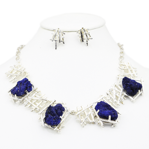 Azurite and Sterling silver 1271 Necklace