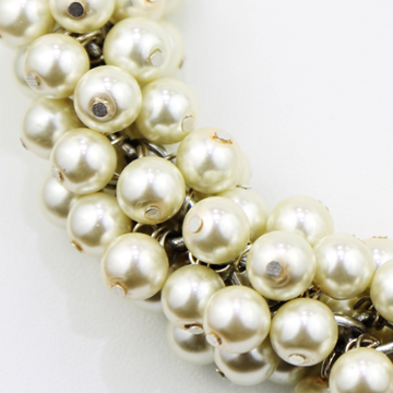 White Glass pearl necklace.