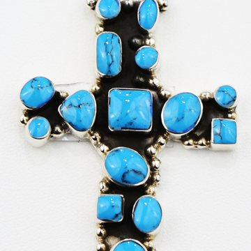 Cute Turquoise cross pendant