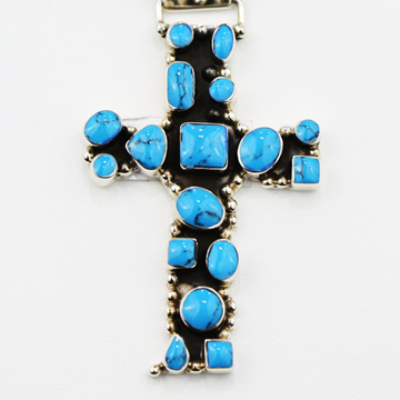 Cute Turquoise cross pendant