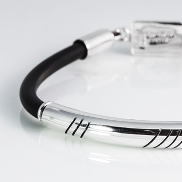 Beautiful striped sterling silver Bracelet