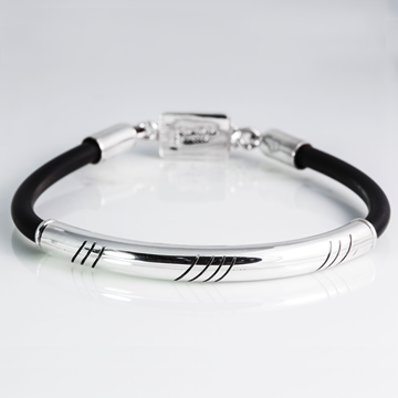 Beautiful striped sterling silver Bracelet